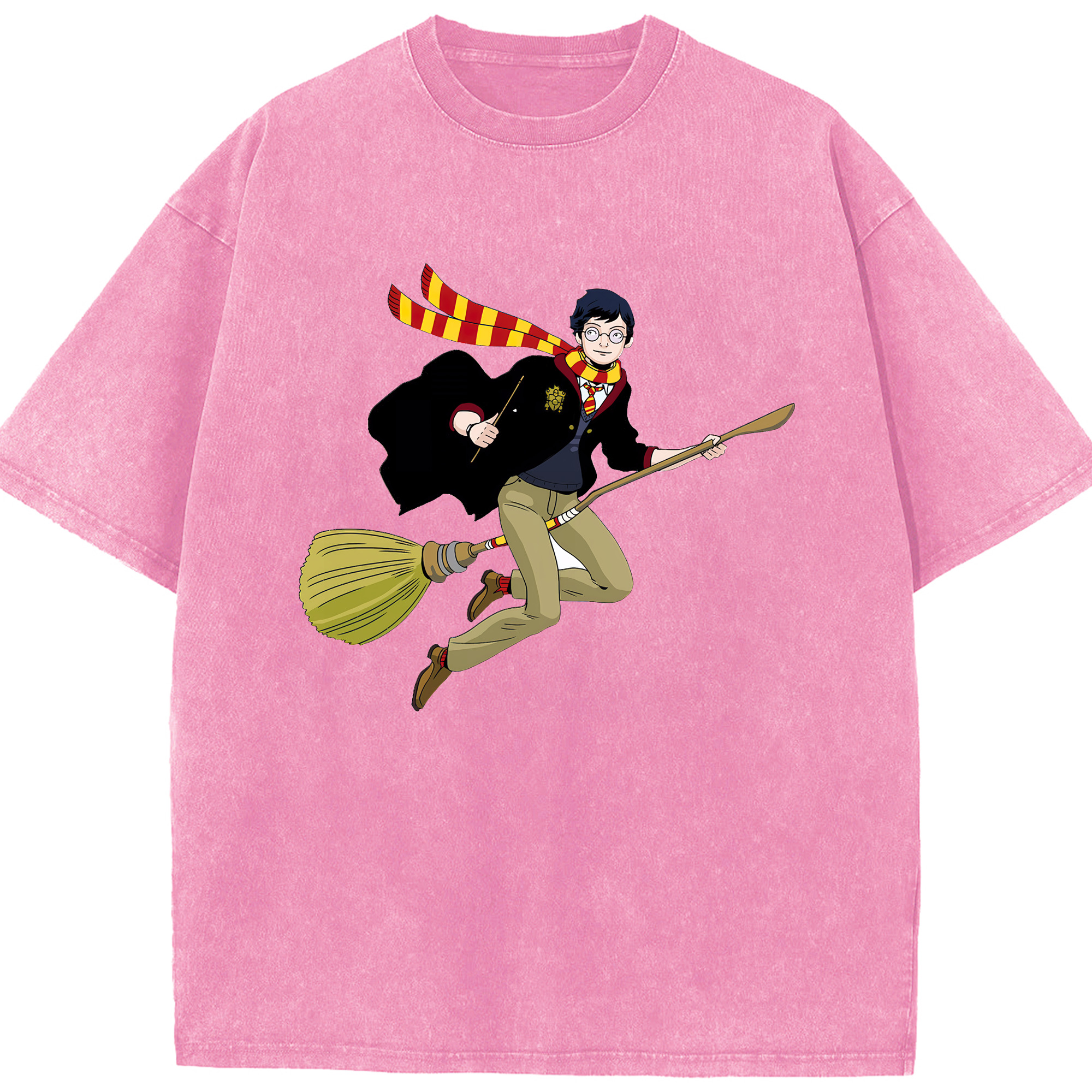 （画像用） Harry Potter ハリー・ポッターシリーズ 綿100% ヴィンテージ風 半袖Tシャツ（フロントプリント）